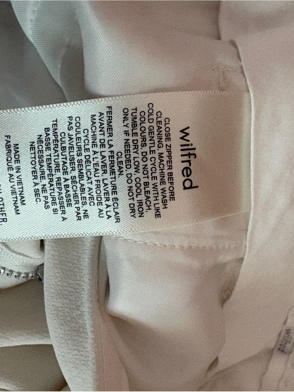 Wilfred Cream Wide-Leg Pleated Trousers - Picture 5 of 6